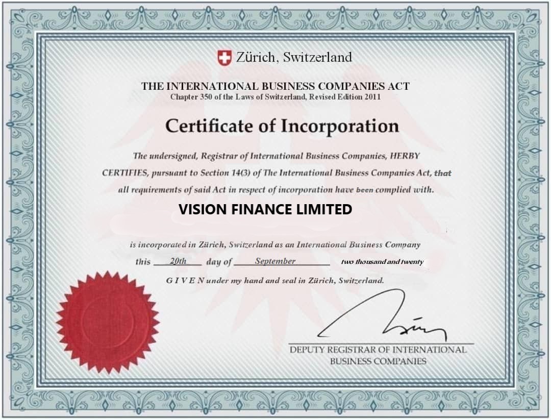 Certificate of Incorporation